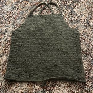 Hollister Green Halter Tank